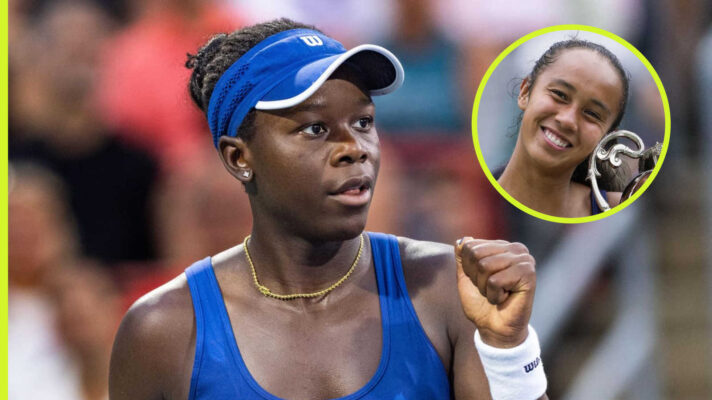 Pictured: Victoria Mboko with Leylah Fernandez inset