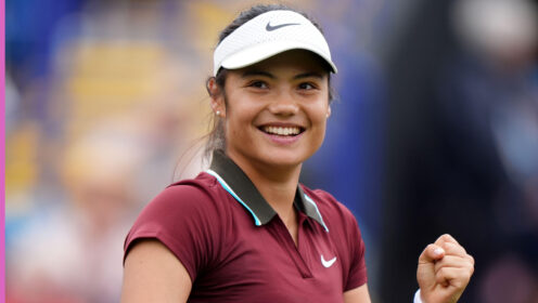Emma Raducanu celebrates