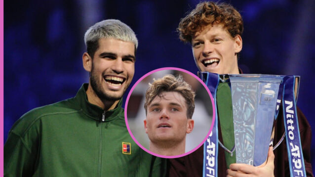 Pictured: Carlos Alcaraz, Jannik Sinner, and Jack Draper.