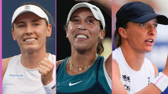 Pictured L-R: Ekaterina Alexandrova, Madison Keys, and Iga Swiatek.