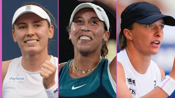 Pictured L-R: Ekaterina Alexandrova, Madison Keys, and Iga Swiatek.