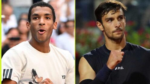 Pictured L-R: Felix Auger-Aliassime and Lorenzo Musetti.