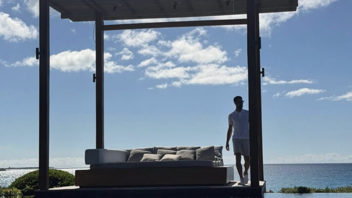 Novak Djokovic in Amanyara Resort in the Turks & Caicos Islands