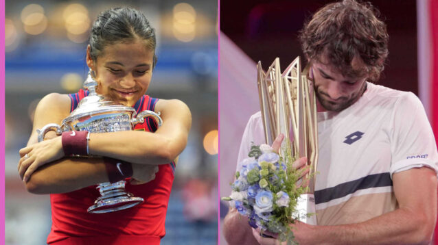 Pictured: Emma Raducanu and Valentin Vacherot