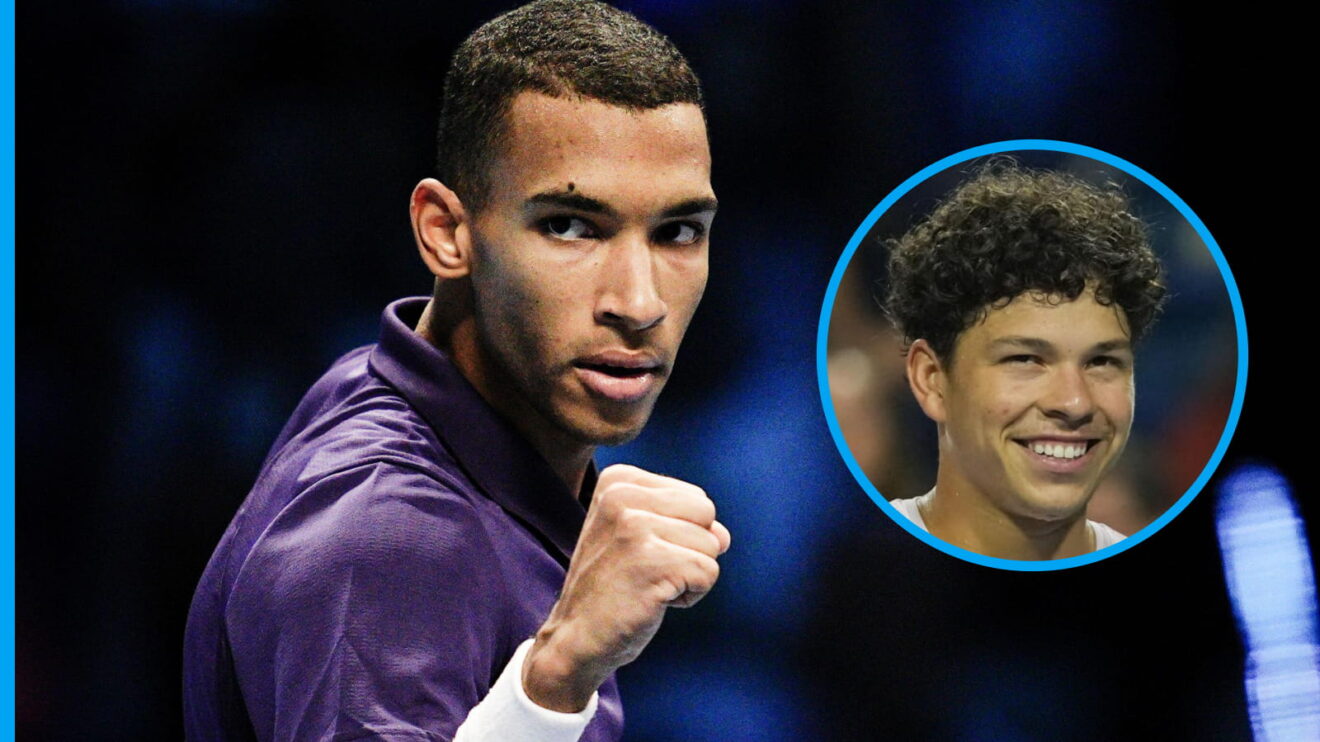 Pictured: Felix Auger-Aliassime and Ben Shelton.