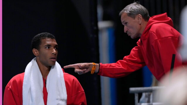 Pictured: Felix Auger-Aliassime and Frederic Fontang.