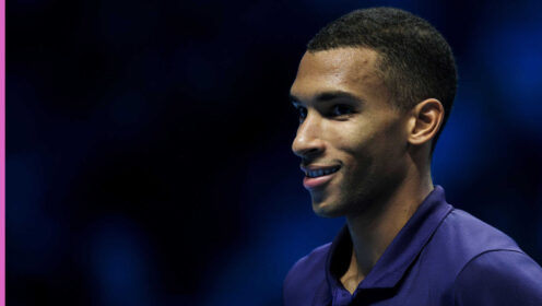 Pictured: Felix Auger-Aliassime during a match