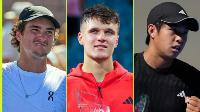 Pictured L-R: Joao Fonseca, Jakub Mensik, and Learner Tien.