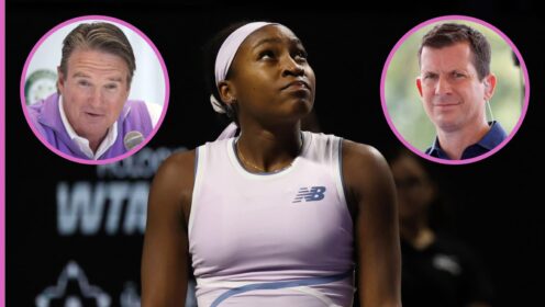 Coco Gauff, Jimmy Connors and Tim Henman