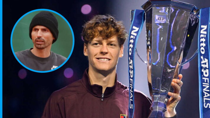 Pictured: Jannik Sinner and coach Simone Vagnozzi.