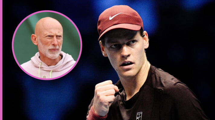 Pictured: Jannik Sinner and Umberto Ferrara.