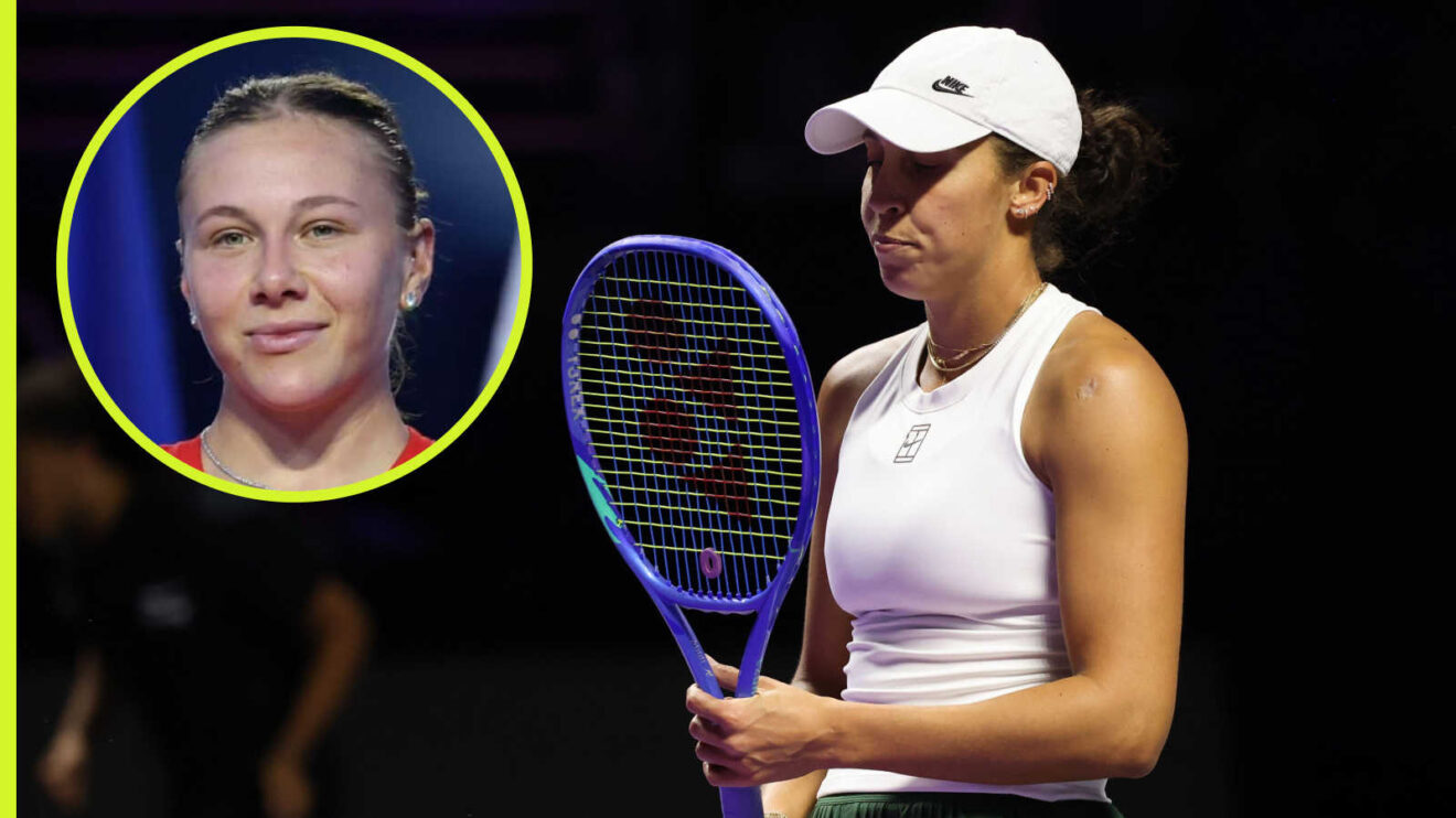 Pictured: Madison Keys with inset of Amanda Anisimova