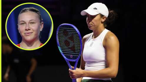 Pictured: Madison Keys with inset of Amanda Anisimova