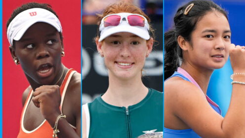 Pictured L-R: Victoria Mboko, Maya Joint, and Alex Eala.