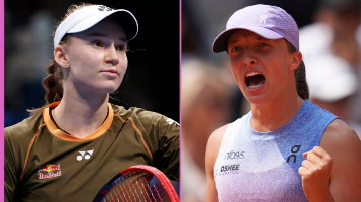 Pictured L-R: Elena Rybakina and Iga Swiatek.