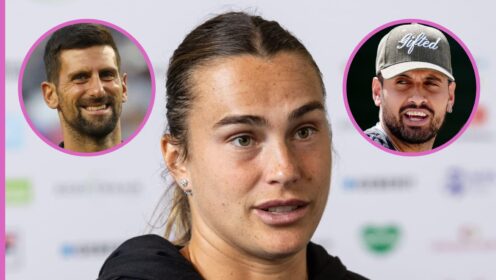 Aryna Sabalenka, Nick Kyrgios and Novak Djokovic