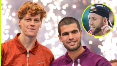 Pictured: Jannik Sinner, Carlos Alcaraz, and Jack Sock.