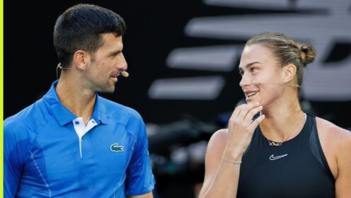 Novak Djokovic and Aryna Sabalenka