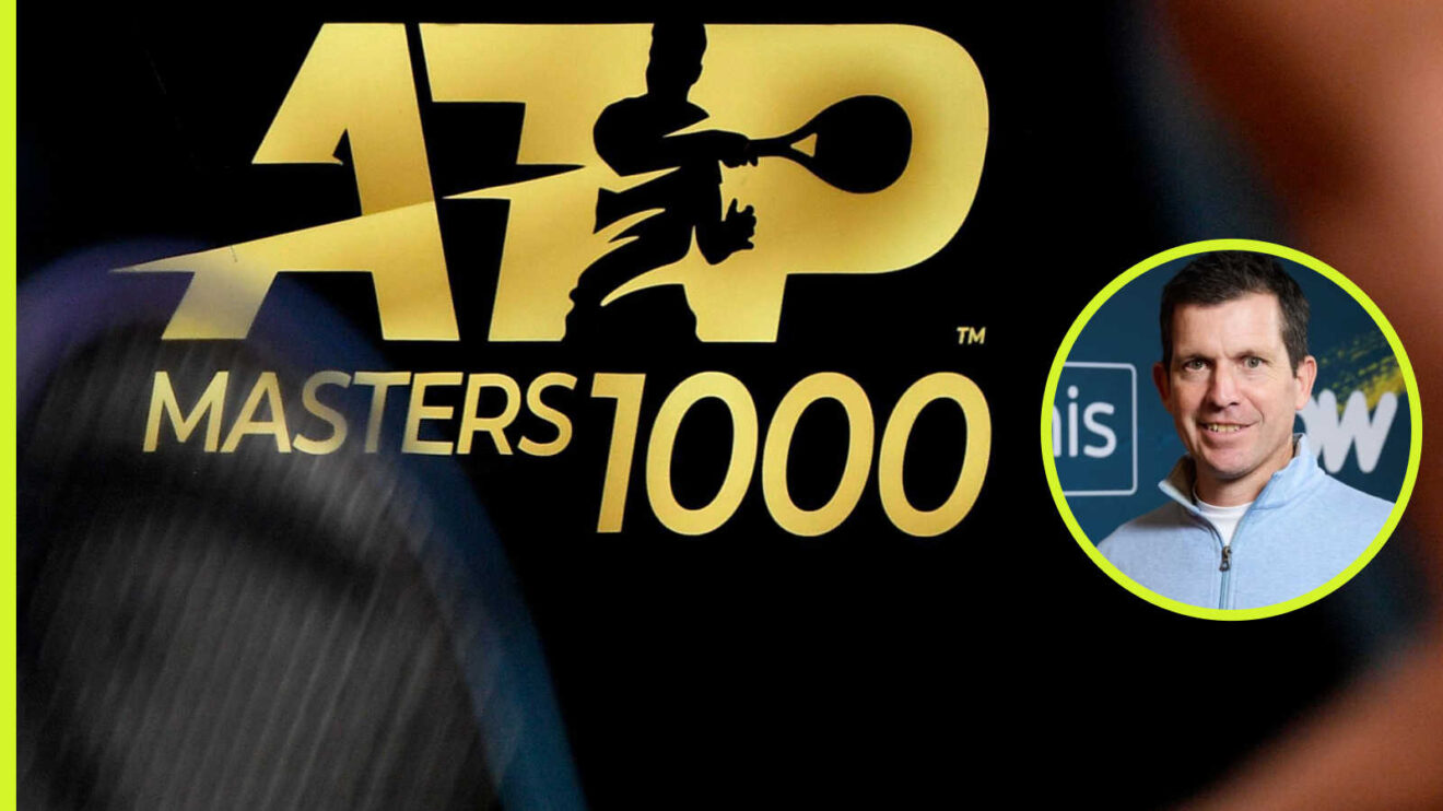Pictured: ATP Masters 1000 logo with inset of Tim Henman