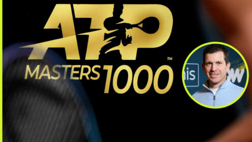 Pictured: ATP Masters 1000 logo with inset of Tim Henman