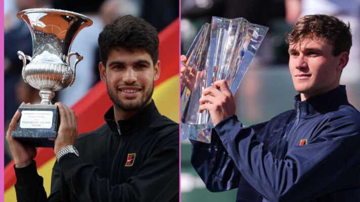 Pictured: ATP Masters winners Carlos Alcaraz and Jack Draper