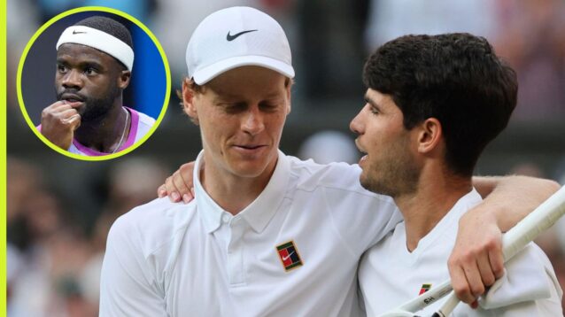 Carlos Alcaraz, Jannik Sinner and Frances Tiafoe