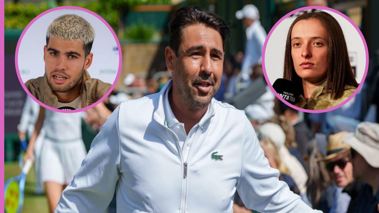 Marcos Baghdatis, Carlos Alcaraz and Iga Swiatek