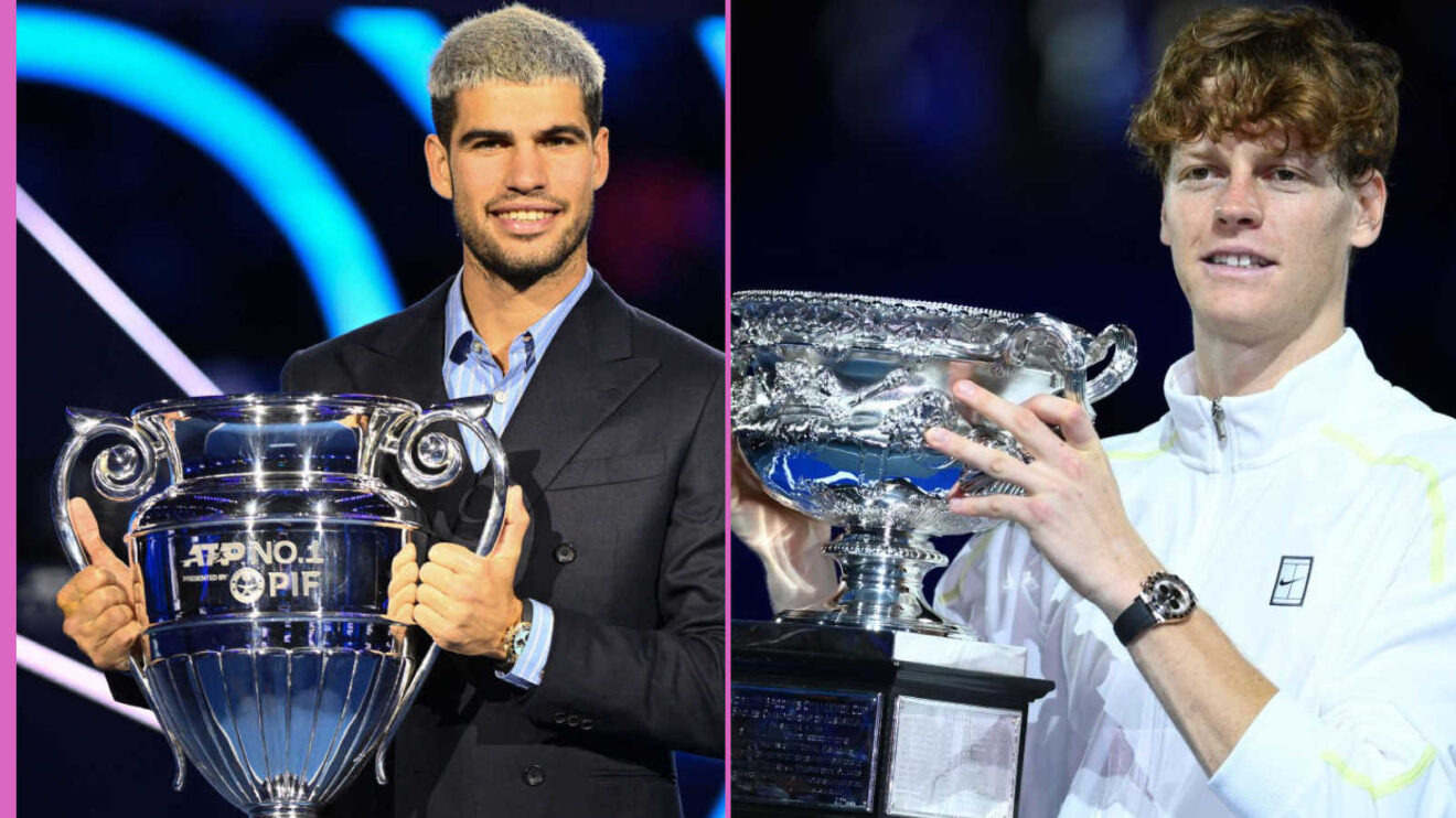 Pictured: Carlos Alcaraz and Jannik Sinner