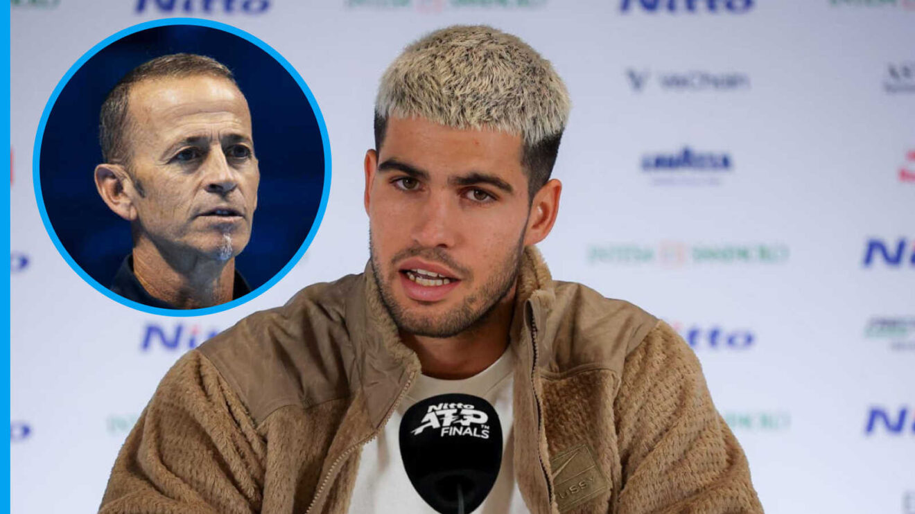 Pictured: Carlos Alcaraz with inset of Samuel Lopez