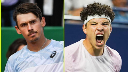 Pictured L-R: Alex de Minaur and Ben Shelton.