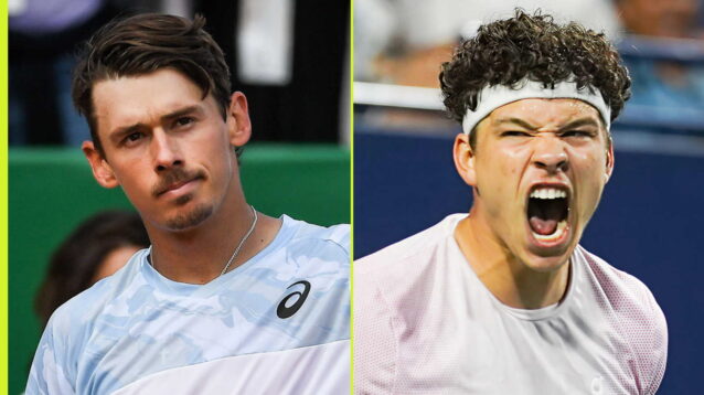 Pictured L-R: Alex de Minaur and Ben Shelton.