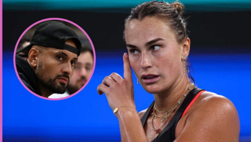 Pictured: Aryna Sabalenka and Nick Kyrgios.