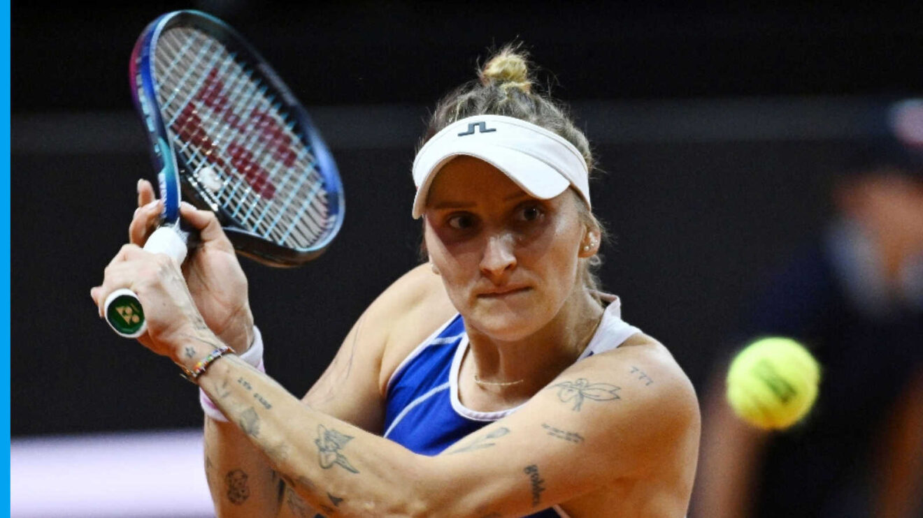 Pictured: Marketa Vondrousova during a match