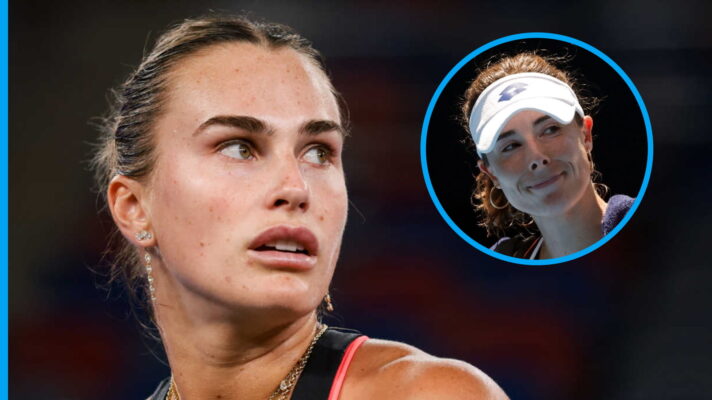 Pictured: Aryna Sabalenka and Alize Cornet.