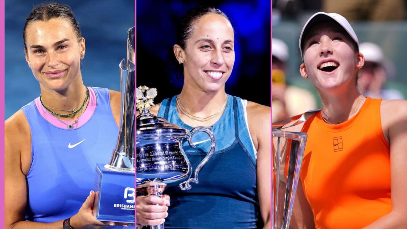 Pictured L-R: Aryna Sabalenka, Madison Keys, and Mirra Andreeva.