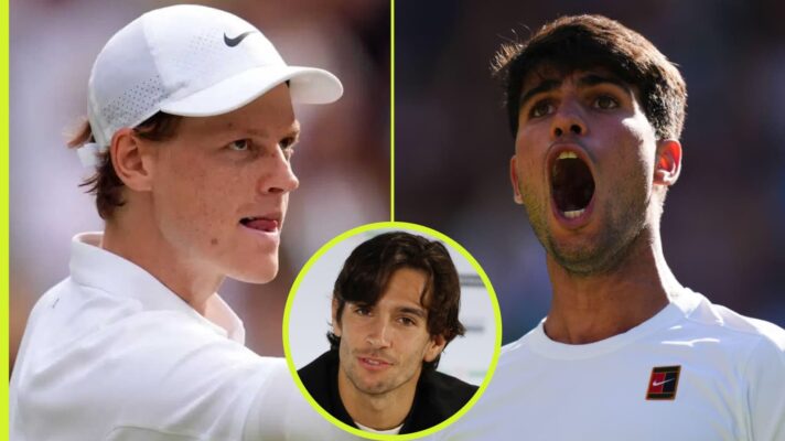 Jannik Sinner, Carlos Alcaraz and Lorenzo Musetti