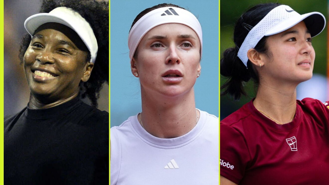 Pictured L-R: Venus Williams, Elina Svitolina, and Alex Eala.