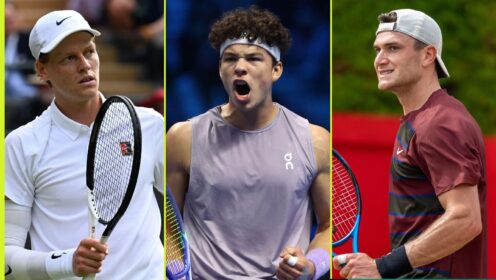 Jannik Sinner, Ben Shelton and Jack Draper