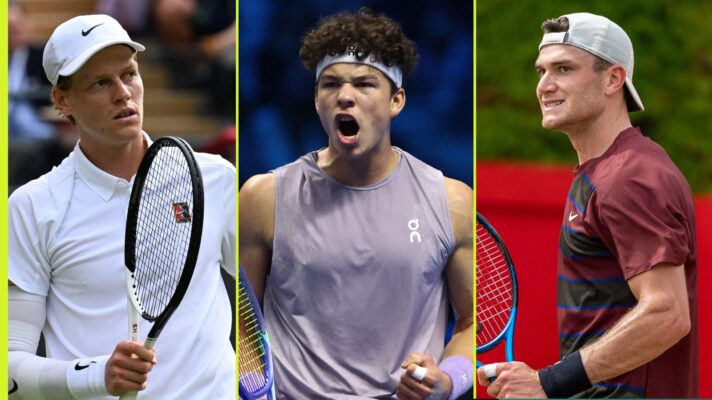 Jannik Sinner, Ben Shelton and Jack Draper