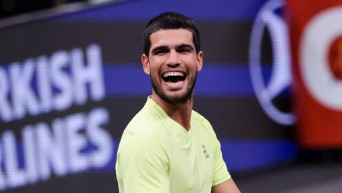 Carlos Alcaraz smiling