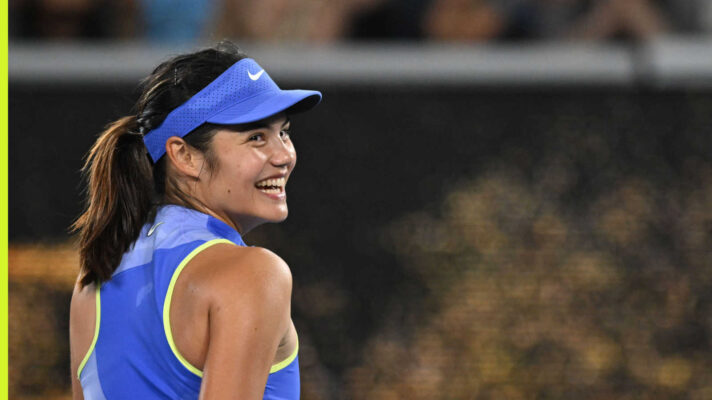 Pictured: Emma Raducanu during a match