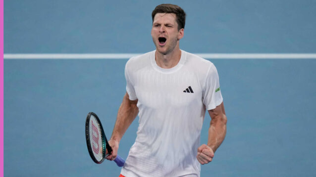 A delighted Hubert Hurkacz