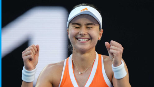 Pictured: A delighted Iva Jovic