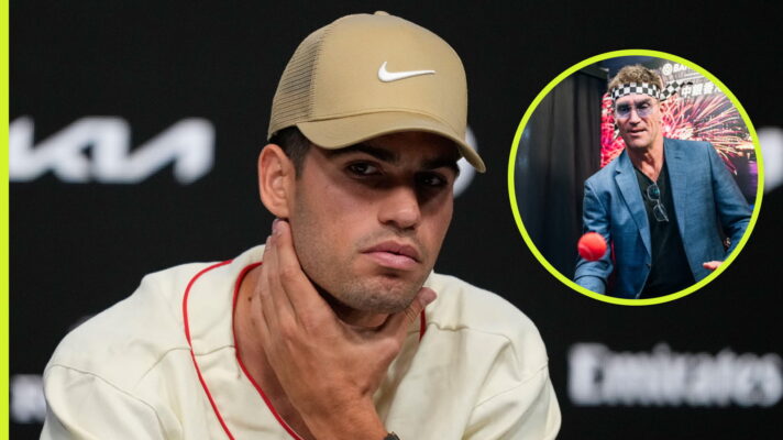 Carlos Alcaraz and Pat Cash