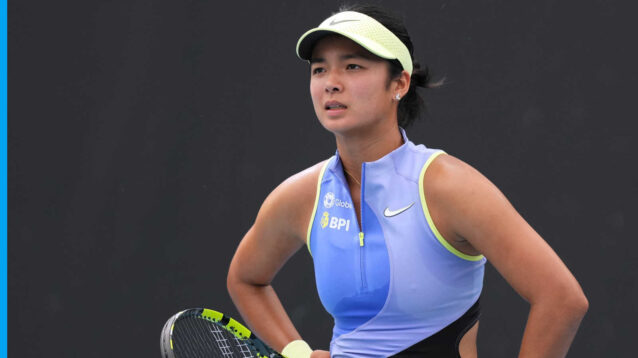 Pictured: Alex Eala during her match