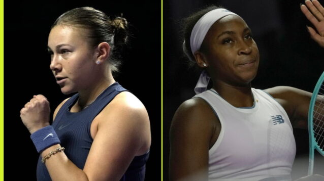 Pictured L-R: Amanda Anisimova and Coco Gauff.