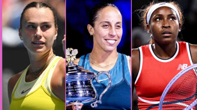 Pictured: Aryna Sabalenka, Madison Keys and Coco Gauff