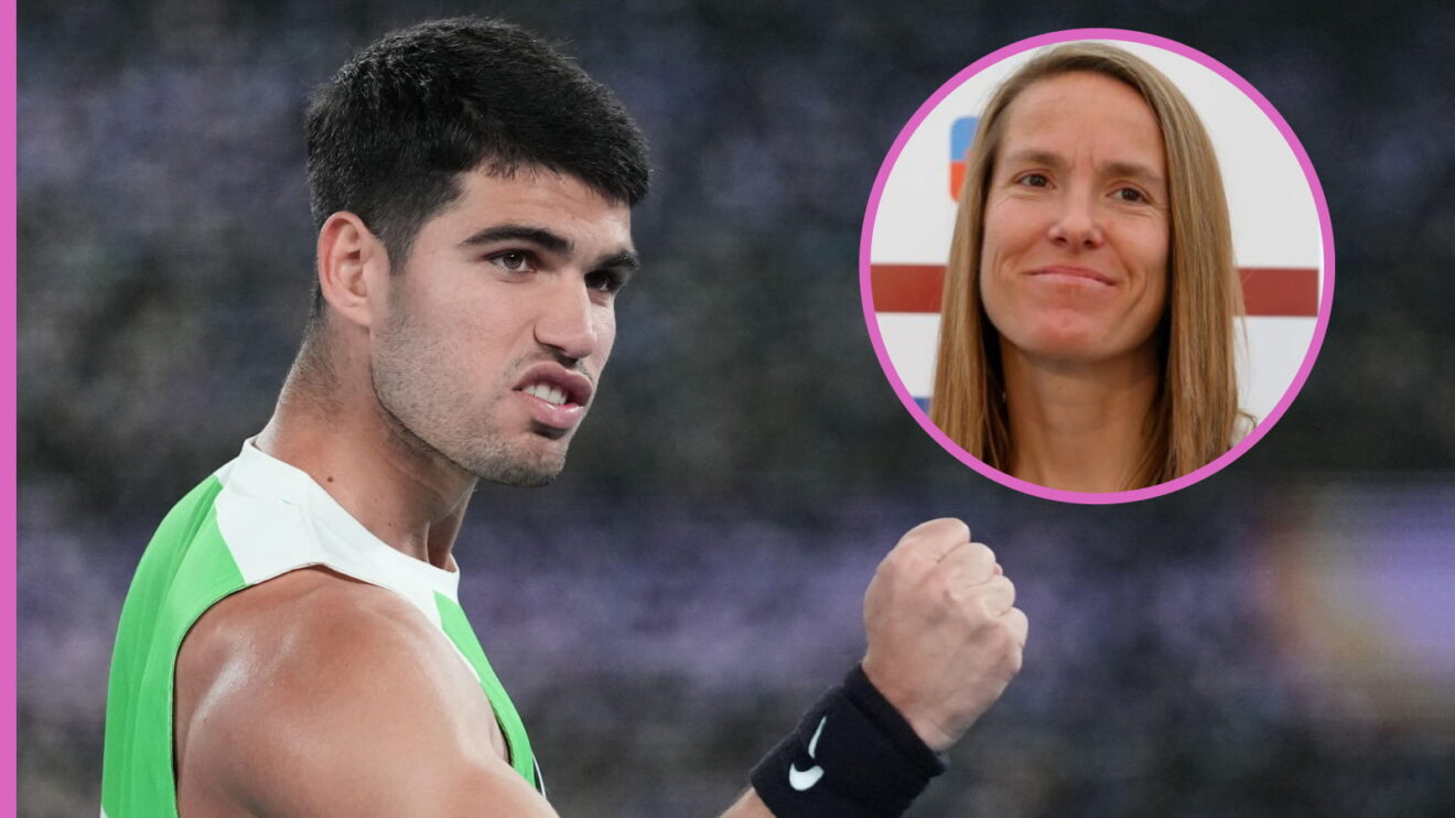 Pictured: Carlos Alcaraz and Justine Henin.