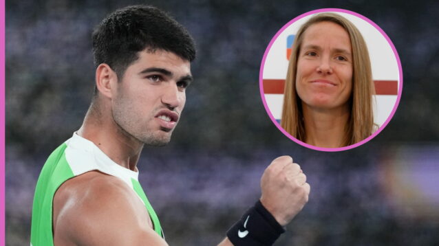 Pictured: Carlos Alcaraz and Justine Henin.
