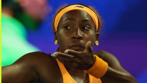 Coco Gauff during a match